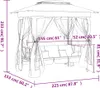 vidaXL Gartenpavillon mit Hollywoodschaukel Grün Stoff & Produktbild-Vorschau 10