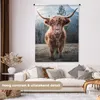 MuchoWow® Wandteppich Wandbehang Schottisches Hochlandrind Produktbild-Vorschau 2