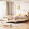 Gepolstertes Doppelbett in Samt – 140 x 200 cm – Produktbild-Vorschau 3
