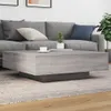 vidaXL Couchtisch Grau Sonoma 100x100x31 cm Holzwerkstoff Produktbild-Vorschau 2