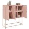 vidaXL Highboard Rosa 100,5x39x107 cm Stahl Produktbild-Vorschau 4