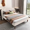 A bedroom setting with a bed, pillows, and a blanket. Produktbild-Vorschau