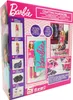 The image shows the packaging of a Barbie Crafting Wardrobe playset, with illustrations of the product and its contents. Produktbild-Vorschau
