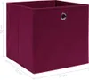 vidaXL Boîtes de rangement 4 pcs. Rouge foncé 32x32x32cm Voir les images du produit 6