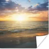 MuchoWow® Poster Sonnenuntergang - Wolken - Strand 50x50 cm Produktbild-Vorschau 1