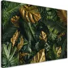 Leinwandbild Goldene tropische Blätter 60x40 Feeby Grün Produktbild-Vorschau 1