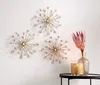 3x 3D Wanddeko Kristall-Blüte Metall & Glassteine gold Produktbild-Vorschau 2