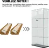 Vitrine sur Pied en Verre, Collection, 4 Couches, 2 Portes, Voir les images du produit 9