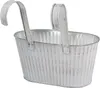 Metall Hängetopf weiß mit 2 Henkel 25 x 13cm - 4 Stück Produktbild-Vorschau 5