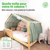 Ciel de lit cabane 135x320 cm eucalyptus avec application Voir les images du produit 4