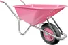 Matrix Schubkarre 100l 250kg Luftrad Kunststoffwanne Pink Produktbild-Vorschau 3