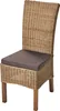 BELIANI Esszimmerstuhl 2er Set Braun Rattan mit Sitzkissen Produktbild-Vorschau 7