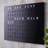 WordClock Jupiter Edelstahl gelasert in matt Schwarz - Produktbild-Vorschau 2