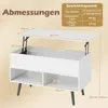 GOPLUS Couchtisch höhenverstellbar, Kaffeetisch mit Produktbild-Vorschau 7