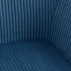 A close-up view of the navy blue corduroy fabric of a chair. Produktbild-Vorschau