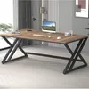 Grande scrivania industriale in legno per l'ufficio di casa Anteprima dell’immagine prodotto 1