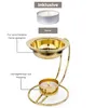 Räucherstövchen mit Sieb - Gold mit Bogen, Edles Design für Produktbild-Vorschau 2