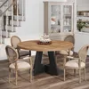 Tribesigns Farmhouse, tavolo da pranzo rotondo da 120 cm Anteprima dell’immagine prodotto 8