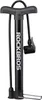 A black bicycle hand pump with a T-shaped handle and a flexible hose with a nozzle attachment. Podgląd zdjęcia produktu