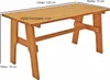 A wooden table with dimensions indicated by text overlays. Produktbild-Vorschau