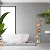 Relaxdays Kúpeľňová polica, bambus, 5 políc, rozmery: 162 x Náhľad obrázku produktu 2