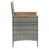 vidaXL Garten-Essstühle 2 Stk. Poly Rattan Grau Produktbild-Vorschau 3