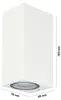 HOFTRONIC - Appliques murales LED 4 pièces IP65 Blanc Up & Voir les images du produit 7
