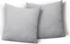 2er Pack Kissenbezug Kissenhülle 40x40 cm silber Uni Jersey Produktbild-Vorschau 1