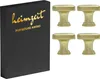 4x Möbelknöpfe Gold Schrankknöpfe Metall Möbelgriffe Produktbild-Vorschau 1