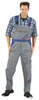 Planam Latzhose Highline Gr. 50 zink/kornblau/rot Produktbild-Vorschau 8