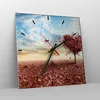 Wanduhr - Quadrat - Glasuhr - Abstraktion Herbst Baum Blatt Produktbild-Vorschau 4
