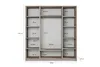Drehtürenschrank Kleiderschrank Schrank 180 cm Beige farben Produktbild-Vorschau 4