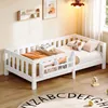 Lit bébé 90x200 cm avec barrières de sécurité, étagère à Voir les images du produit 8