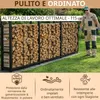 Stojan na palivové drevo vonkajší kovový pozinkovaný Náhľad obrázku produktu 3