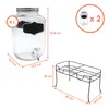 Product dimensions and details of a beverage dispenser and its stand. Náhľad obrázku produktu