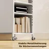Libreria HOMCOM con rotelle, carrello porta libri con Anteprima dell’immagine prodotto 7