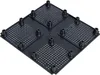 A black plastic raised garden bed base with multiple perforated sections and conical feet. Produktbild-Vorschau
