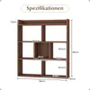 A diagram of a bookshelf with dimensions indicated. Produktbild-Vorschau