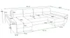 A diagram of a U-shaped couch with dimensions indicated by text and lines. Náhled obrázku produktu
