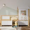 Flieks Hochbett 90x200cm mit 4 Schubladen, Kinderbett Produktbild-Vorschau 2