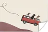 MuchoWow® Poster Hund - Retro - Bus 30x20 cm - Plakate - Produktbild-Vorschau 1