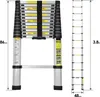 Wolketon Teleskopleiter 3.8m Stehleiter Mehrzweckleiter Alu Produktbild-Vorschau 1