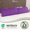set di 2 copricuscini 100% cotone 40x80 cm Viola Anteprima dell’immagine prodotto 6