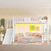 OKWISH Lit Mezzanine 90x200 cm - Lit Enfant avec Étagère et Voir les images du produit 3