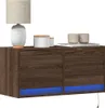 vidaXL TV-Wandschrank mit LED-Leuchten Braun Eichen-Optik Produktbild-Vorschau 2