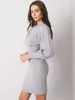 Rue Paris Minikleid für Frauen Dericote grau L Produktbild-Vorschau 3