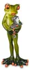 Dekofigur Froschfrau mit Katze H. 15,5cm grün Formano Produktbild-Vorschau 1