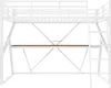Lit mezzanine 90x200 cm avec éclairage LED, bureau, Voir les images du produit 9