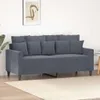 vidaXL Divano a 2 posti in velluto grigio scuro 140 cm Anteprima dell’immagine prodotto 2