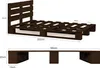 Lermowood Palettenbett 160 x 200 cm mit Kopfteil Palisander Produktbild-Vorschau 3